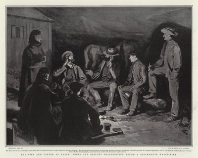 La pipe et le café de la paix, Boers et Britanniques fraternisant autour d